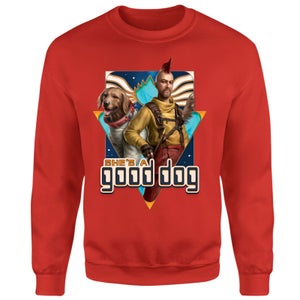 Guardians of the Galaxy She's A Good Dog Sweatshirt - Red