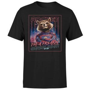 Guardians of the Galaxy Glowing Rocket Raccoon Men's T-Shirt - Black