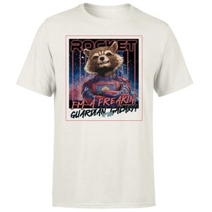 Guardians of the Galaxy Glowing Rocket Raccoon Men's T-Shirt - Cream