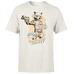 Guardians of the Galaxy Rocket Raccoon Oh Yeah! Men's T-Shirt - Cream