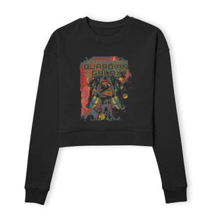 Guardians of the Galaxy I'm A Freakin' Guardian Of The Galaxy Women's Cropped Sweatshirt - Black