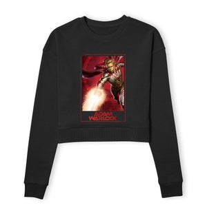 Guardians of the Galaxy Adam Warlock Women's Cropped Sweatshirt - Black