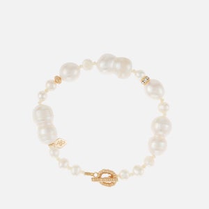 Anni Lu Gold-Tone and Glass Pearl Bracelet