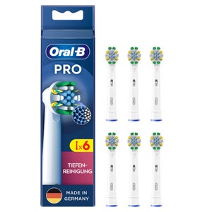 Oral-B Pro Tiefenreinigung Aufsteckbürsten für elektrische Zahnbürste, X-förmige Borsten, 6 Stück