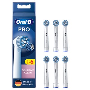 Oral-B Pro Sensitive Clean Aufsteckbürsten für elektrische Zahnbürste, X-förmige Borsten, 6 Stück