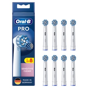 Oral-B Pro Sensitive Clean Aufsteckbürsten für elektrische Zahnbürste, X-förmige Borsten, 8 Stück