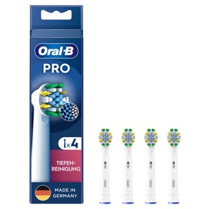 Oral-B Pro Tiefenreinigung Aufsteckbürsten für elektrische Zahnbürste, X-förmige Borsten, 4 Stück