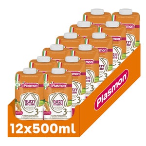 Plasmon Latte di Crescita Nutri-Mune 3 Biscotto 12 x 500 ml