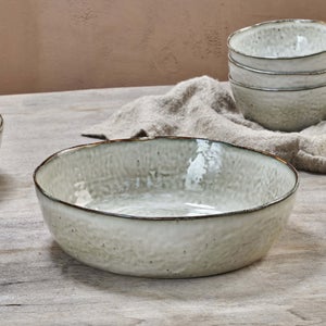 Nkuku Amina Serving Bowl - Large - Cream