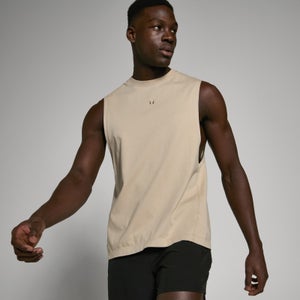 Camiseta sin mangas con sisas caídas de efecto lavado Tempo para hombre - Piedra lavada