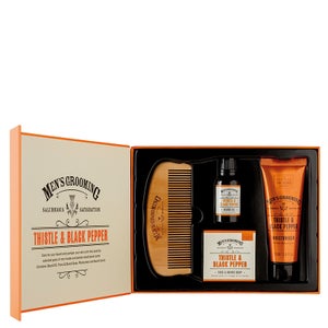 Scottish Fine Soaps Company Men's Grooming Thistle & Black Pepper Face & Beard Care Kit