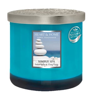Heart & Home Elipse Candles Twin Wick Simply Spa 220g