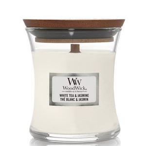 WoodWick Hourglass Candles White Tea and Jasmine Medium Candle 275g / 9.7 oz.