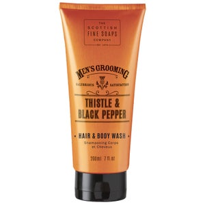 Scottish Fine Soaps Company Men's Grooming Thistle & Black Pepper Hair & Body Wash 200ml