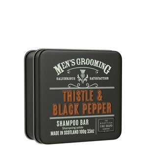 Scottish Fine Soaps Men's Grooming Thistle and Black Pepper Shampoo Bar 100g
