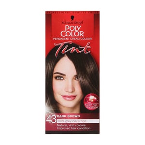 Schwarzkopf Poly Colour Tint Permanent Cream Colour 43 Dark Brown