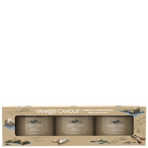 Yankee Candle Gifts & Sets 3 Pack Filled Votive Amber and Sandalwood