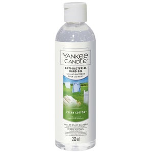 Yankee Candle Scented Hand Sanitiser Clean Cotton Anti-Bacterial Hand Gel 250ml