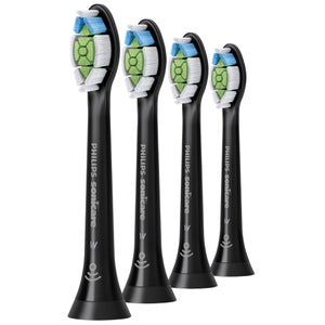Philips Toothbrush Heads W2 Optimal White Sonicare Heads Black x 4 HX6064