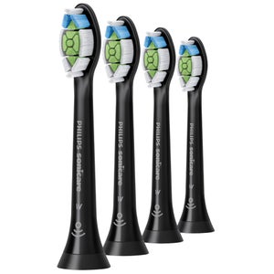 Philips Toothbrush Heads W2 Optimal White Sonicare Heads Black x 4 HX6064