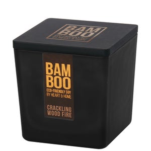 BAMBOO Christmas 2023 Large Jar Candle Crackling Wood Fire 210g
