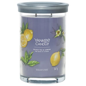 Yankee Candle Signature Jar Candle Large Tumbler Black Tea and Lemon 567g