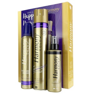 HarmonyGold Extra Firm Hair Styling Gift Set