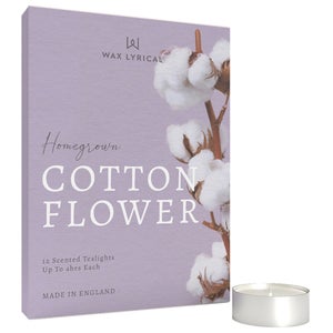 Wax Lyrical Homegrown Tealights Cotton Flower x 12