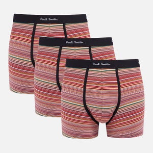 PS Paul Smith Three-Pack Striped Organic Cotton-Blend Boxer Shorts
