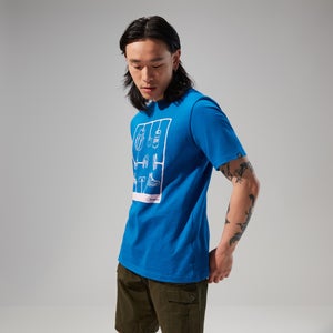 Mens Hike Pack Short Sleeve Tee - Blue