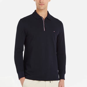 Tommy Hilfiger Stretch-Cotton Quarter Zip Polo Shirt