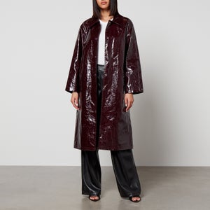 Jakke Cassie Crinkled Vegan Patent Leather Mac