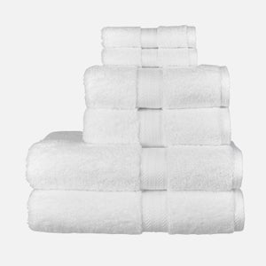 Christy Renaissance Egyptian Cotton Bath Towel - White - 76 x 142cm - Set of 2