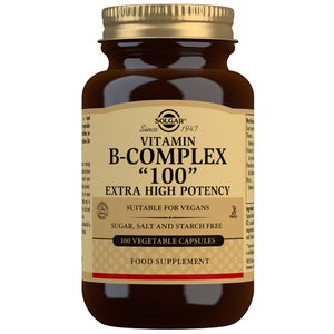 Solgar Vitamins Vitamin B-Complex "100" Extra High Potency Vegetable Capsules x 100