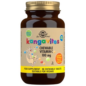 Solgar Vitamins Kangavites Natural Orange Burst Vitamin C 100 mg Chewable Tablets x 90