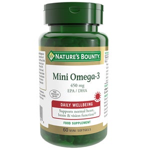 Nature's Bounty Fish Oil & Omegas Mini Omega-3 450mg Softgels x 60