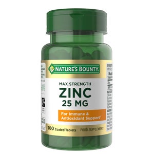 Nature's Bounty Maximum Strength Zinc 25mg Coated Tablets x 100