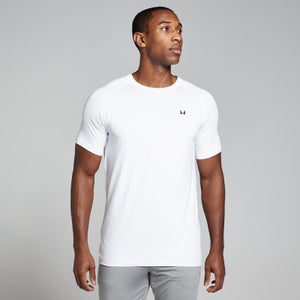 Pánske tréningové tričko MP s krátkymi rukávmi – biele