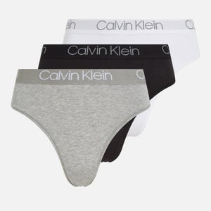 Calvin Klein Three-Pack Cotton-Blend Thongs