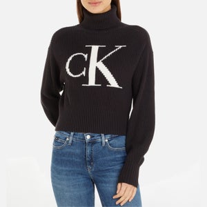 Calvin Klein Jeans Blown Up Ck Cotton Rib-Knit Jumper