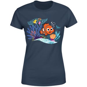 Disney 100 Years Of Nemo Women's T-Shirt - Navy
