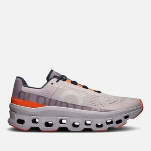 ON Men's Cloudmonster Running Trainers - Pearl/Flame