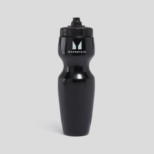 Бутилка для воды с силиконовым захватом — черный цвет
