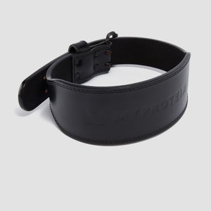 Myprotein Premium Leather Lifting Belt - kožni pojas za dizanje tegova - crni