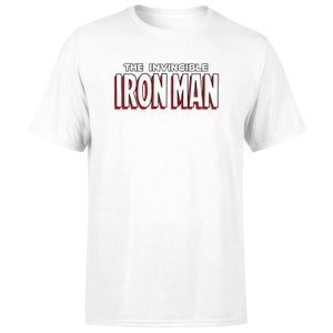 Avengers Iron Man Comics Logo Men's T-Shirt - White