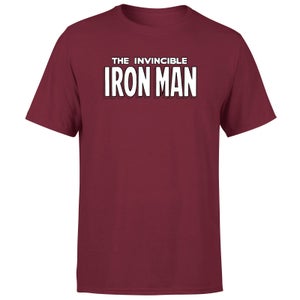 Avengers Iron Man Comics Logo Men's T-Shirt - Burgundy