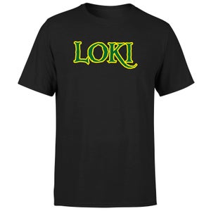 Avengers Loki Comics Logo Men's T-Shirt - Black