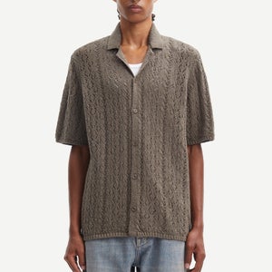 Samsøe Samsøe Bear Cotton-Pointelle Short Sleeved Shirt
