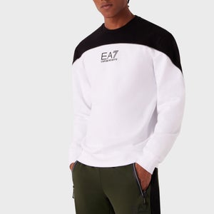 Emporio Armani EA7 Panelled Cotton-Blend Sweatshirt