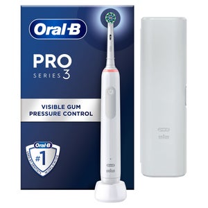 Oral B Pro 3500 Electric Toothbrush White with Travel Case